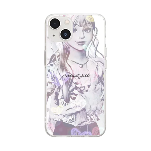 キュートガール＊アート＊ビューティ Soft Clear Smartphone Case