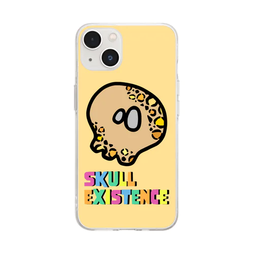 Skull existence Soft Clear Smartphone Case