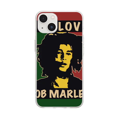 BOB MARLEY [ONE LOVE] Soft Clear Smartphone Case