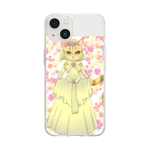 きらきらキジトラ猫さん Soft Clear Smartphone Case