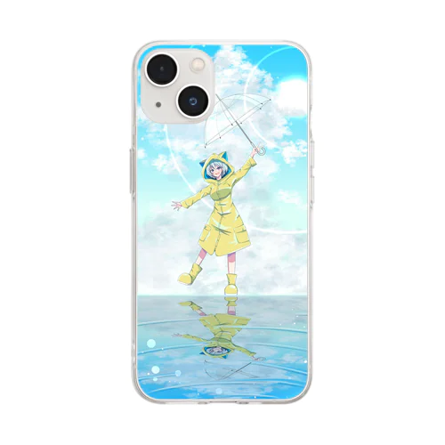 梅雨明け Soft Clear Smartphone Case