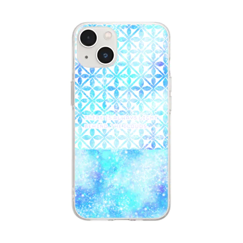 雲の向こうにはいつも青空 Soft Clear Smartphone Case