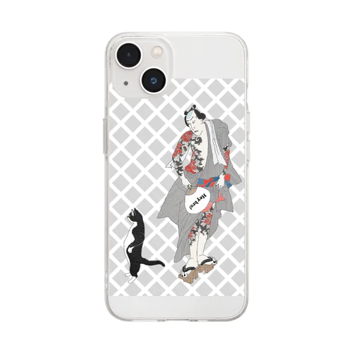 outfit of the day / 毎日がタキシード🐱 Soft Clear Smartphone Case