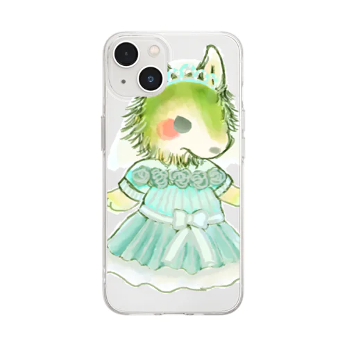 オオカミのウルフル Soft Clear Smartphone Case