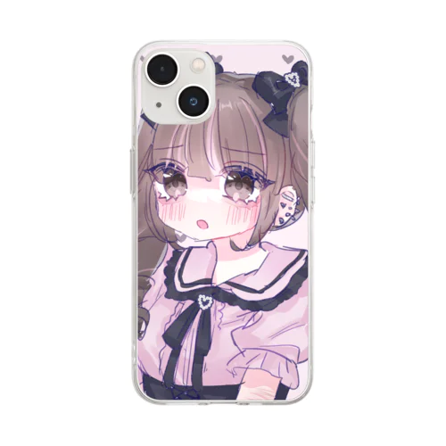 地雷ちゃん　スマホケース Soft Clear Smartphone Case