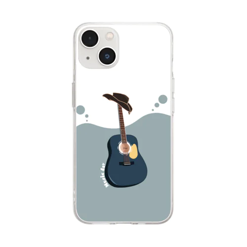 さざ波にのせて🌊🎧 Soft Clear Smartphone Case