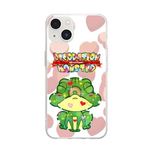 デコモン【がまぐち】 Soft Clear Smartphone Case