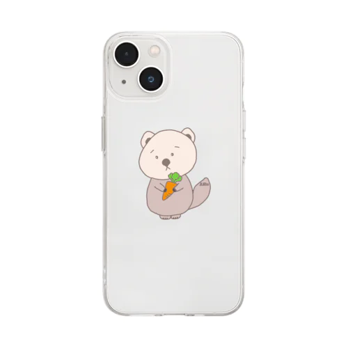 らったくん Soft Clear Smartphone Case