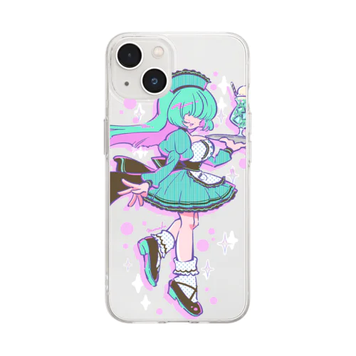 メカクレチョコミントさんとメロンクリームソーダ Soft Clear Smartphone Case