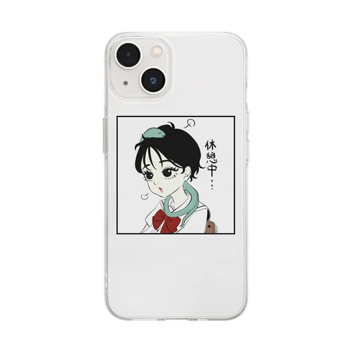 ヘビと女の子 Soft Clear Smartphone Case