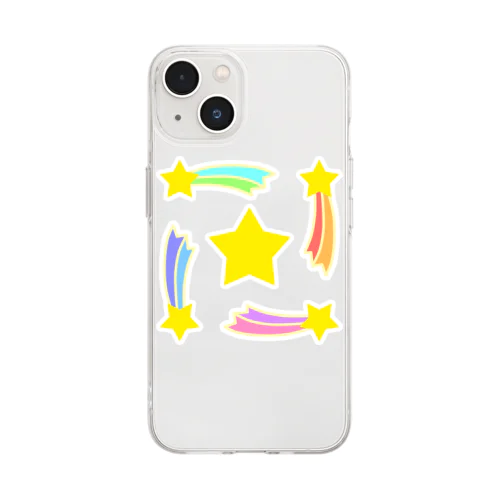 流れ星 Soft Clear Smartphone Case