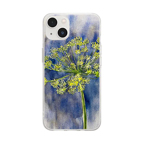 植物画着彩2 Soft Clear Smartphone Case