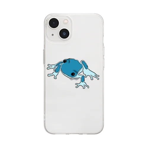 かしげるカエル２ Soft Clear Smartphone Case