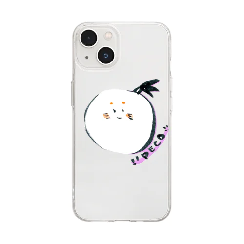 でこまるのあれこれ（ピンク影） Soft Clear Smartphone Case