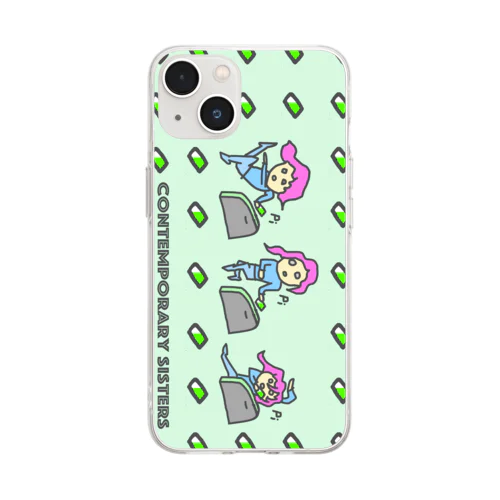 #コンテンポラリー３姉妹 Soft Clear Smartphone Case