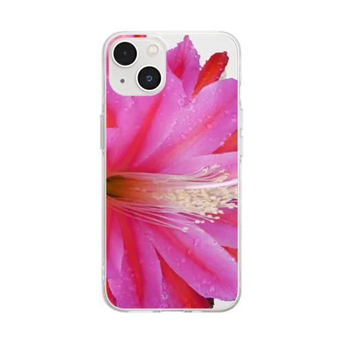 orchid cactus Soft Clear Smartphone Case