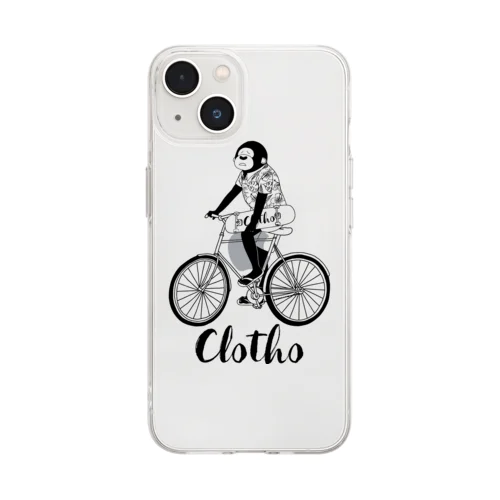 clothoのロゴ Soft Clear Smartphone Case