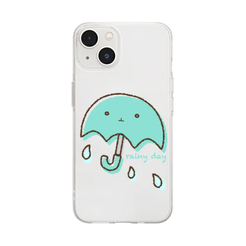 雨の日 Soft Clear Smartphone Case