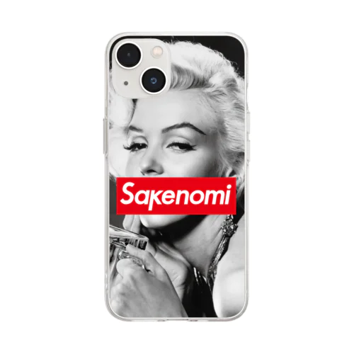 マリリン・モンローとsakenomi Soft Clear Smartphone Case