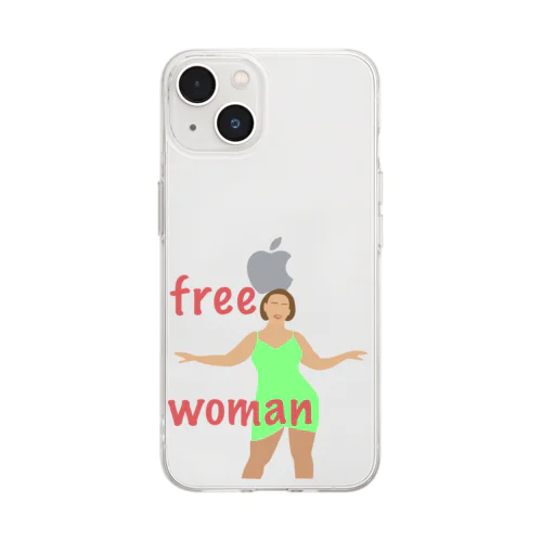 free woman Soft Clear Smartphone Case