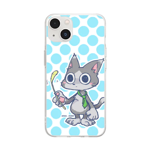 ぬこ01 Soft Clear Smartphone Case