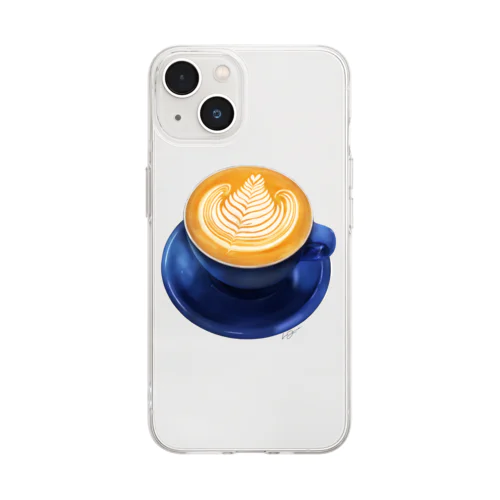 Latte art Soft Clear Smartphone Case