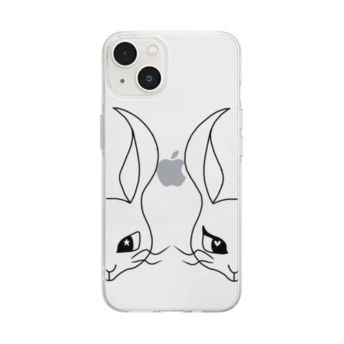 EN bunny Soft Clear Smartphone Case