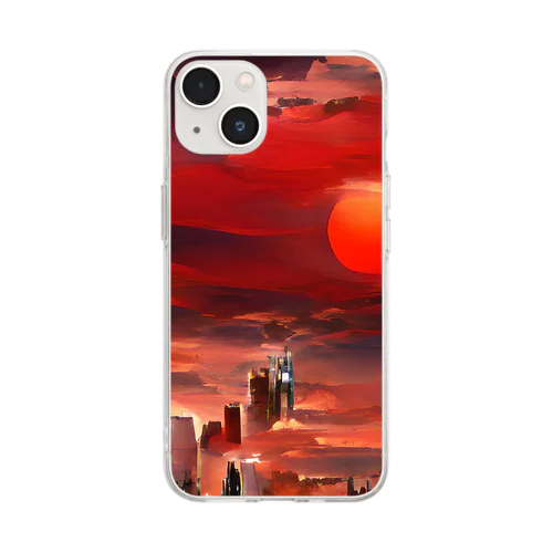 Red Night Soft Clear Smartphone Case