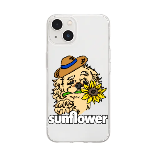 sunflower Borusitiくん Soft Clear Smartphone Case