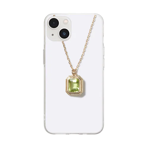 Peridot Necklace Soft Clear Smartphone Case