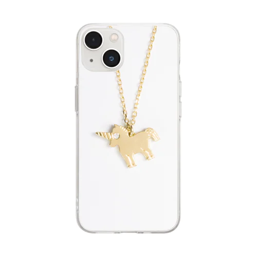 Luck Unicorn Necklace Soft Clear Smartphone Case