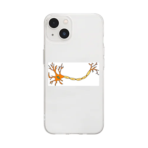 神経細胞 Soft Clear Smartphone Case