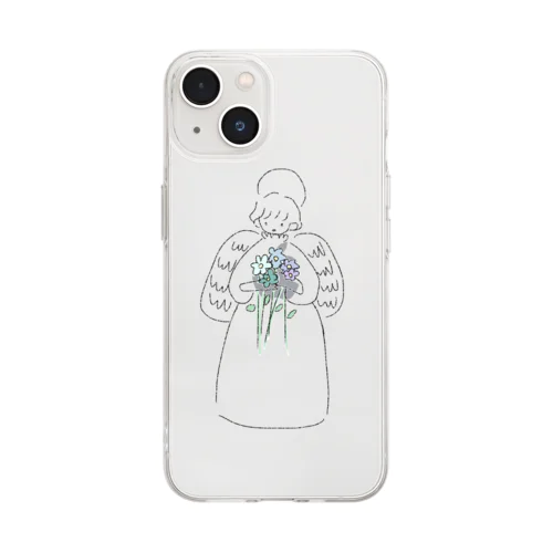 しあわせてんし Soft Clear Smartphone Case