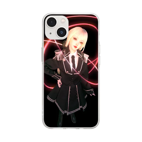 MyDoll02：マルガレーテ(軍服ver闇紅) Soft Clear Smartphone Case