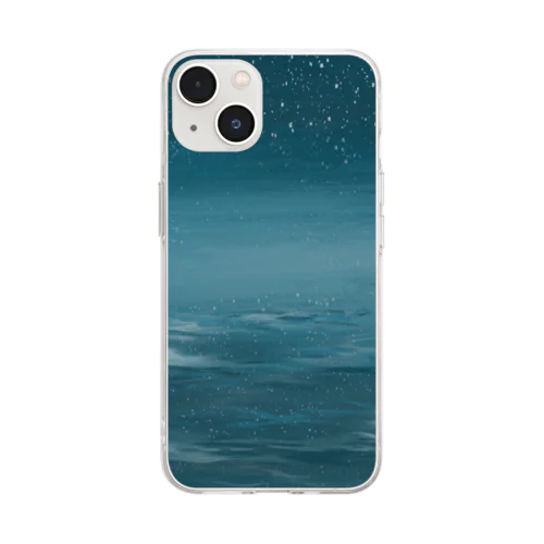 冬の海 Soft Clear Smartphone Case