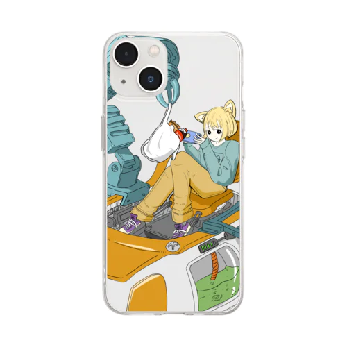 怠惰なみーちゃん Soft Clear Smartphone Case