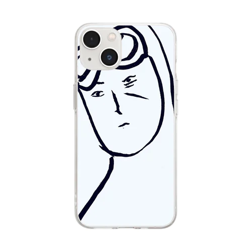 遠い目のジャンパー Soft Clear Smartphone Case