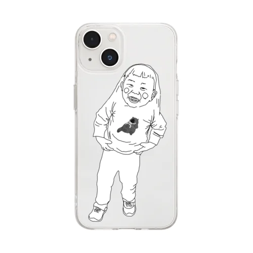 さつきくん カオナシ Soft Clear Smartphone Case