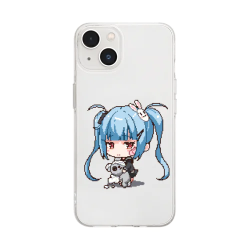 ドット病みかわちゃんスマホケース Soft Clear Smartphone Case