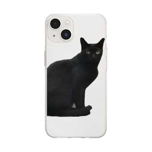 黒猫 Soft Clear Smartphone Case