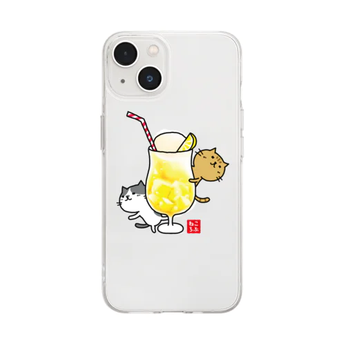 ねころぶ【レモネード】 Soft Clear Smartphone Case