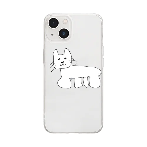 わがはいねこケース Soft Clear Smartphone Case