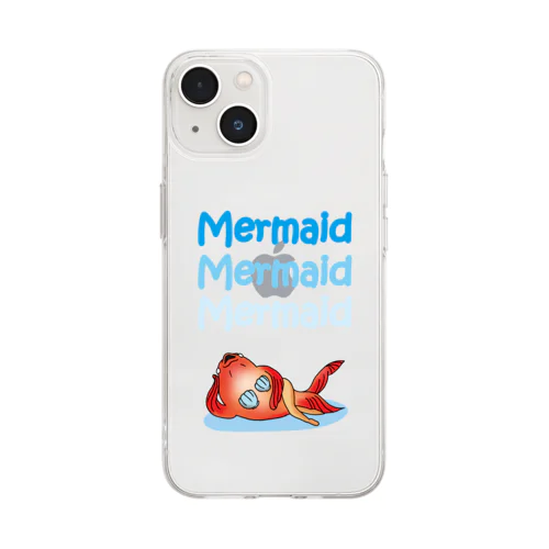 マーメイド金魚・憂い Soft Clear Smartphone Case