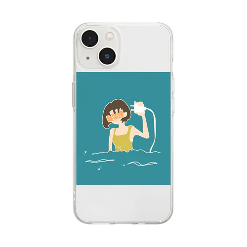 充電必須 Soft Clear Smartphone Case