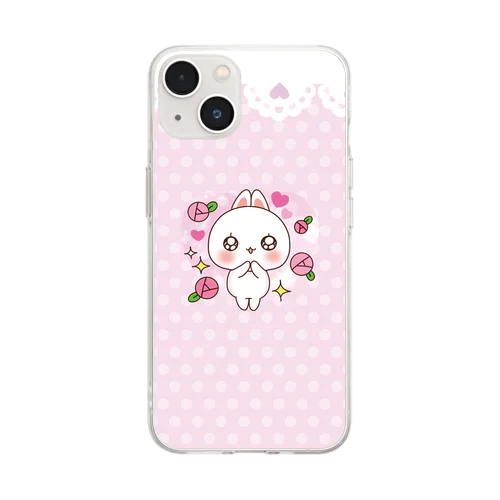 らぶうさ　ラブリー♡スマホケース Soft Clear Smartphone Case