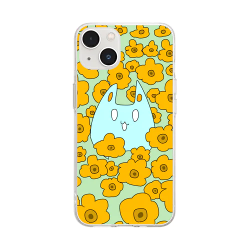 ひまわり畑のみずいろ Soft Clear Smartphone Case