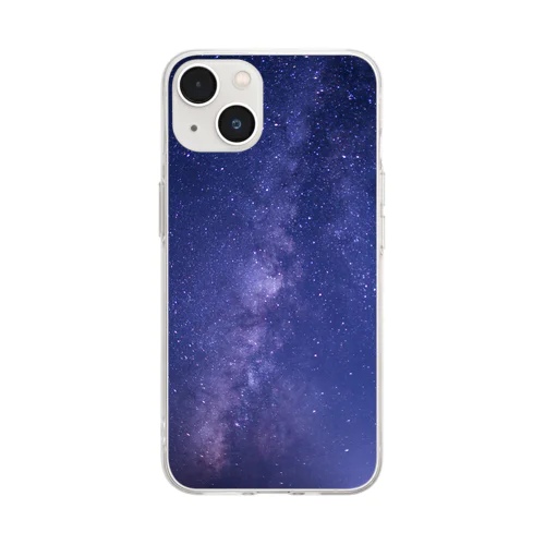 天の川銀河シリーズ001 Soft Clear Smartphone Case