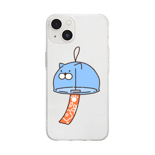 ねこ風鈴 Soft Clear Smartphone Case