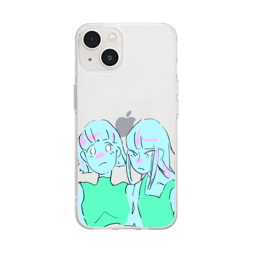 涼しい女の子 Soft Clear Smartphone Case