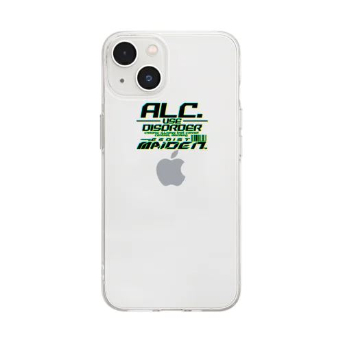 アルコール依存症マーク Soft Clear Smartphone Case